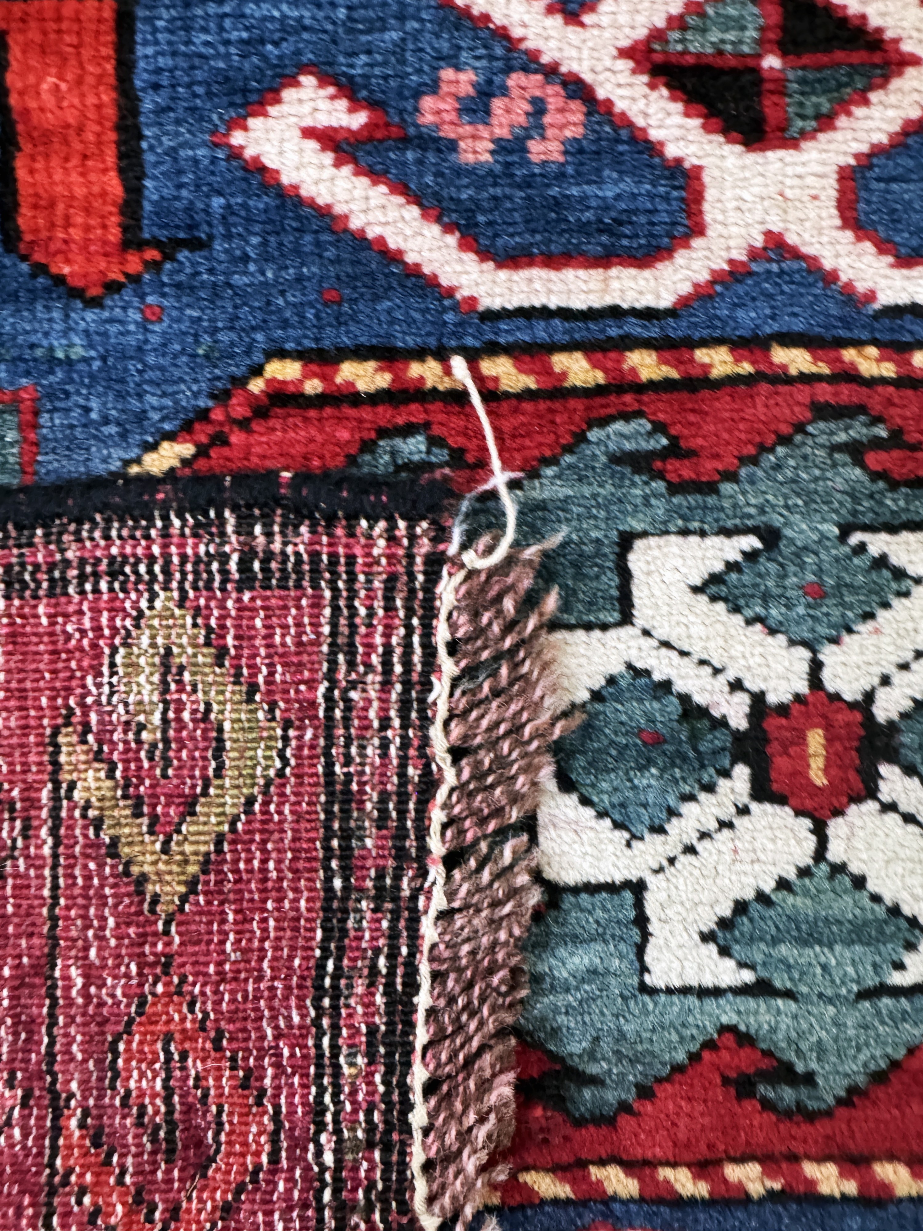 Detail f: "Chaili"Shirwan, Kaukasus, um 1900, Wolle auf Wolle, ca. 270 x 110 cm, EHZ: 2-3