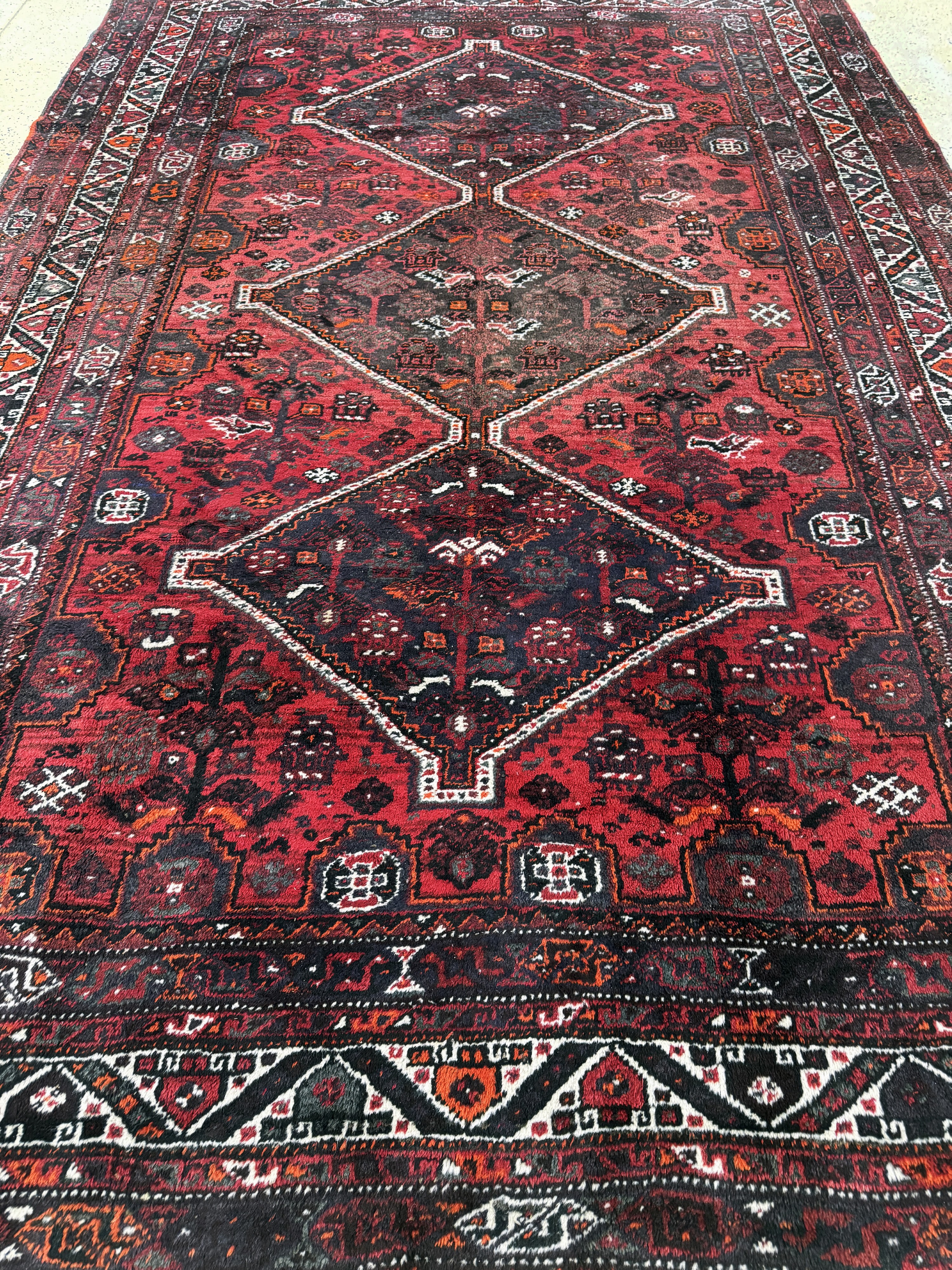 Detail g: Schiraz, Persien, Mitte 20.Jhd, Wolle auf Wolle, ca. 335 x 215 cm, EHZ: 2