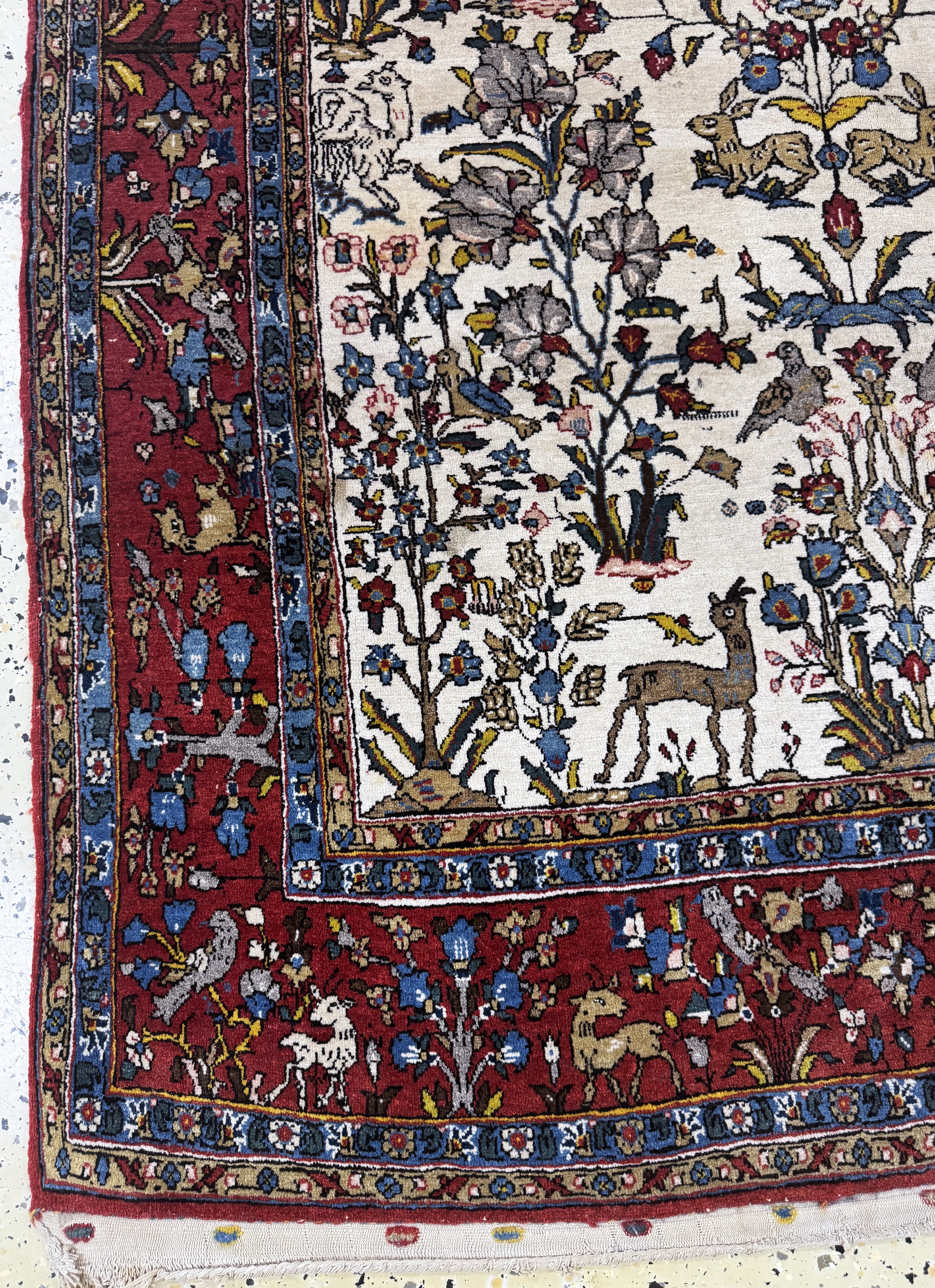 Detail b: Ghom Kork, Persien, Mitte 20.Jhd, Korkwolleauf Baumwolle, ca. 212 x 135 cm, EHZ: 3