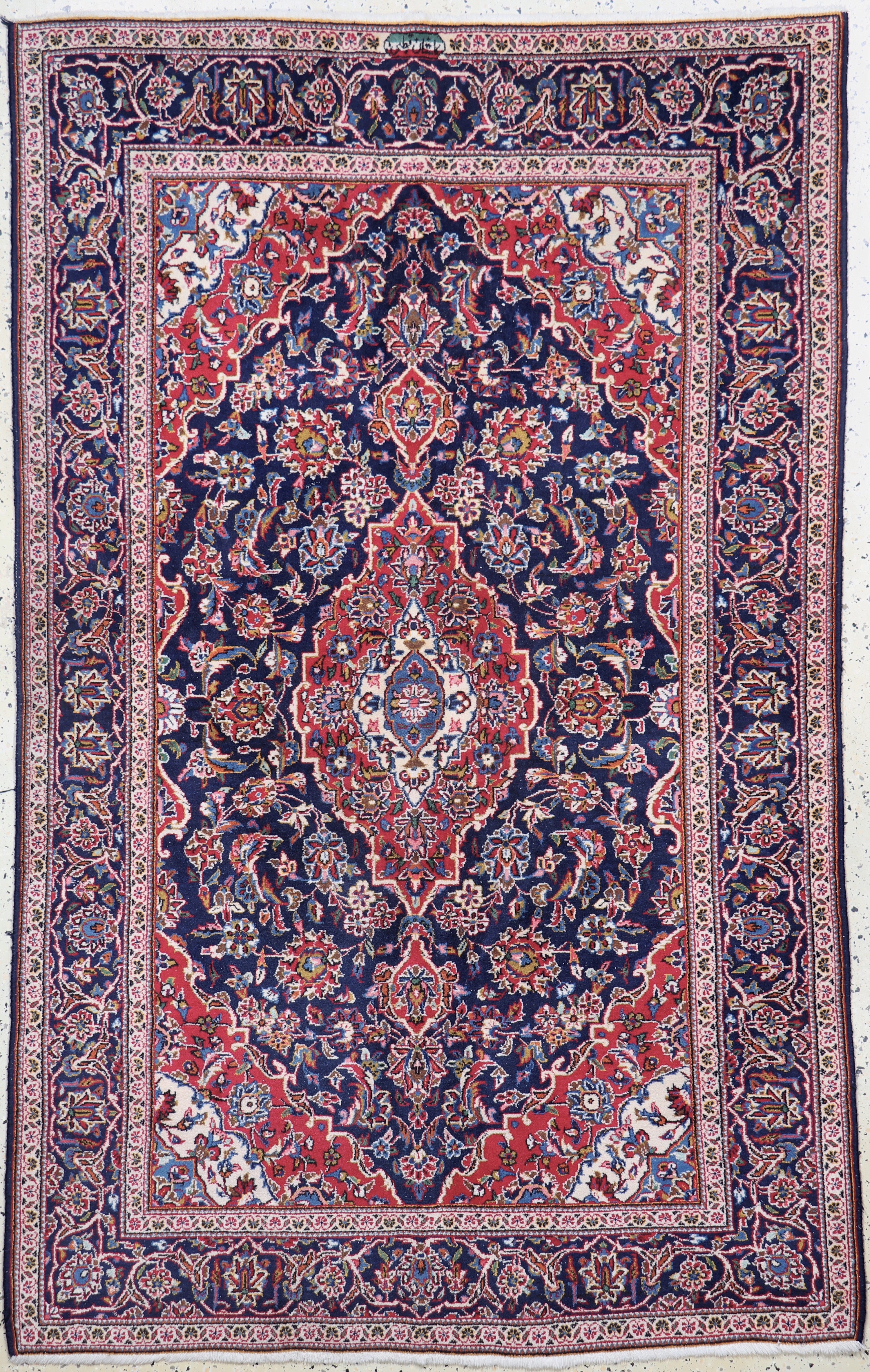 Image 27050993 - Kashan#´Ghotbi#´ signed, Persia, mid-20th century, wool on cotton, approx. 218 x 141 ...