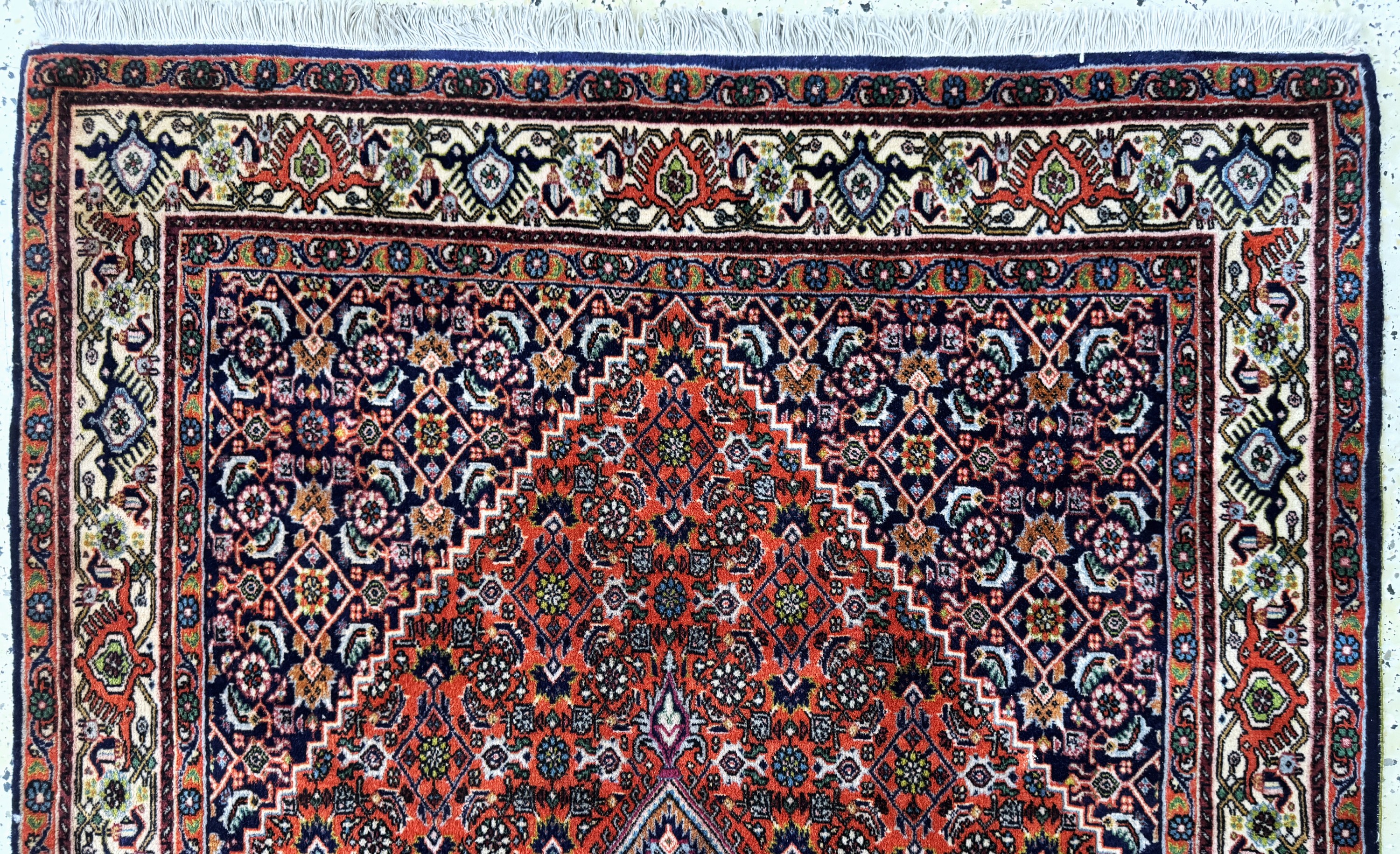 Detail a: Bidjar fein, Persien, Ende 20.Jhd, Korkwolle auf Baumwolle, ca. 184 x 114 cm, EHZ: 1-2