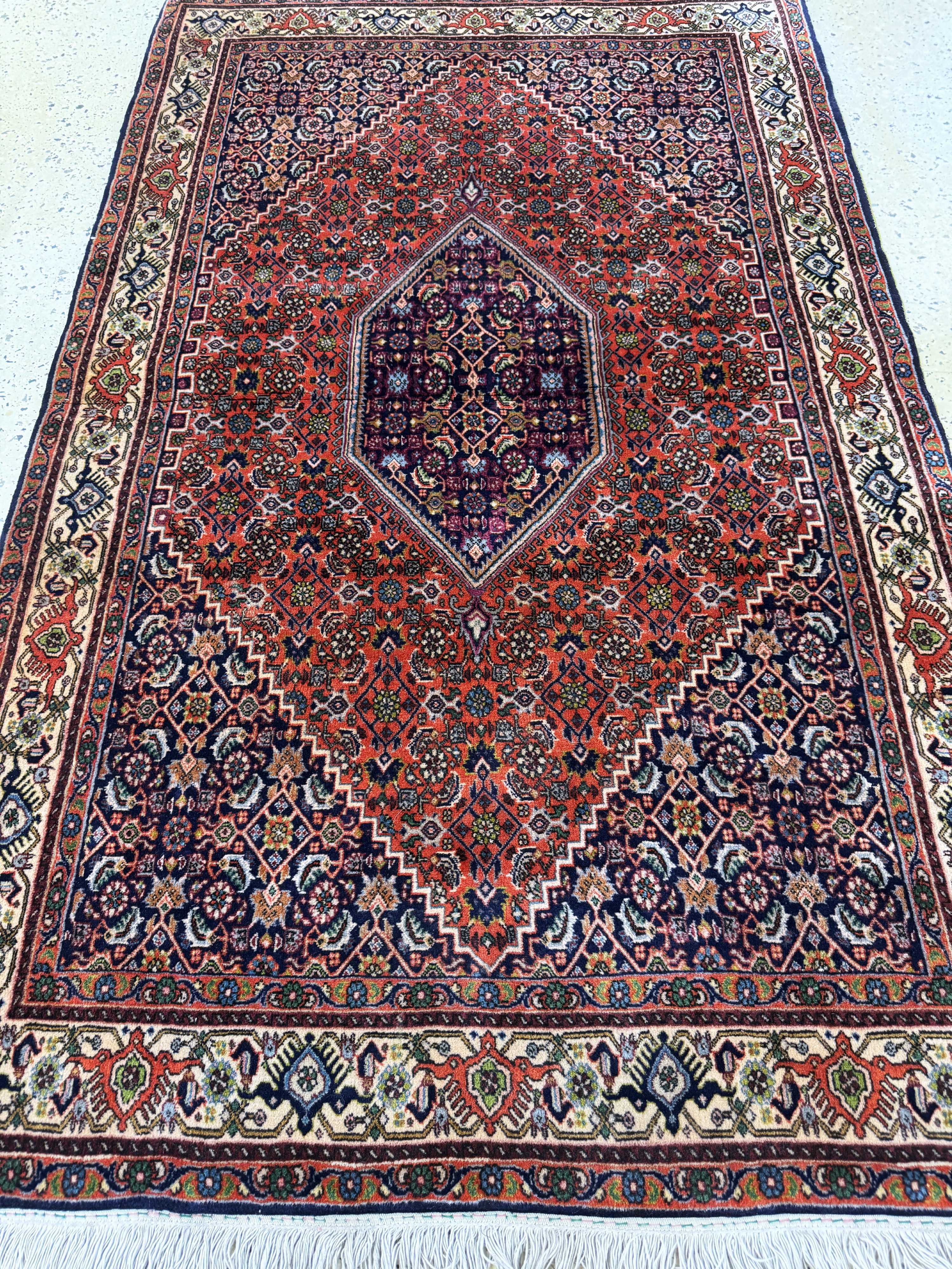 Detail d: Bidjar fein, Persien, Ende 20.Jhd, Korkwolle auf Baumwolle, ca. 184 x 114 cm, EHZ: 1-2