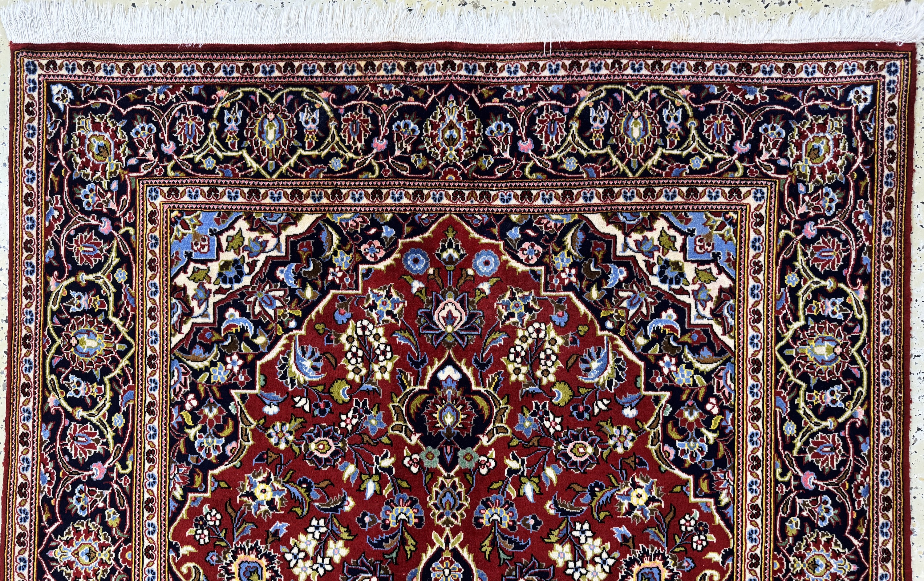 Detail a: Keschan Kork, Persien, Ende 20.Jhd, Korkwolle auf Baumwolle, ca. 210 x 137 cm, gereinigt, EHZ: 1-2