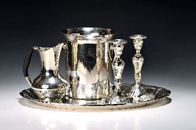 Image 5-tlg. Tafelset, Henry W. Fink, Düsseldorf/Hilden, nach 1984, WMF, Geislingen, nach 1910 ...