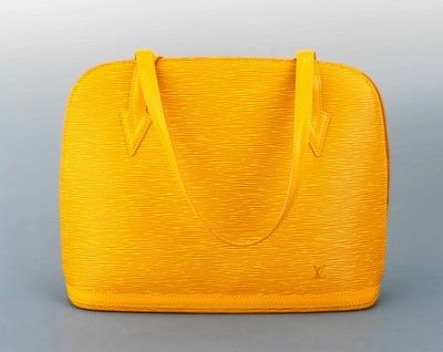 27050973a - LOUIS VUITTON Handtasche, ´Lussac´, Epileder in Gelb, 2 Schulterriemen, innen ...