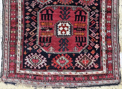 27050977c - ´Chaili´Schirwan antik, Kaukasus, ca. datiert 1911 , Wolle auf Wolle, ca. 214 x 110 cm, ...