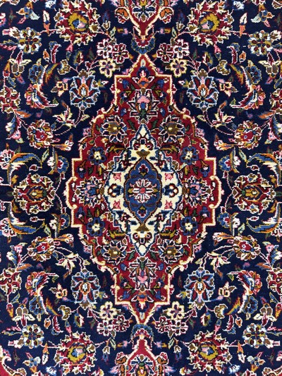 27050993d - Kashan#´Ghotbi#´ signed, Persia, mid-20th century, wool on cotton, approx. 218 x 141 ...