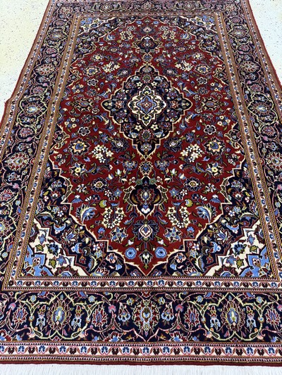 27050999d - Keschan Kork, Persien, Ende 20.Jhd, Korkwolle auf Baumwolle, ca. 210 x 137 cm, ...