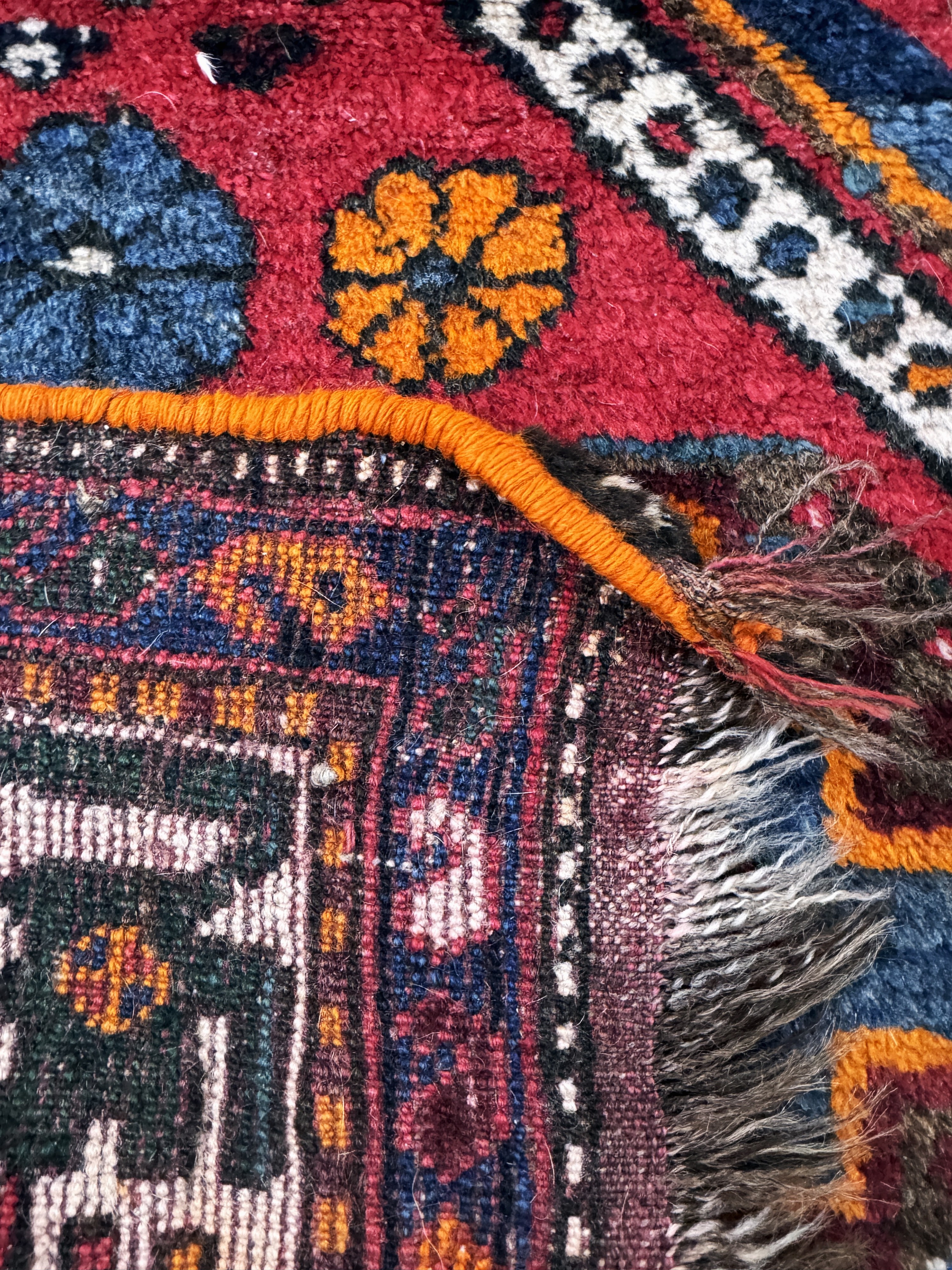 Detail g: Ghaschgai, Persien, Mitte 20.Jhd, Wolle aufWolle, ca. 250 x 160 cm, EHZ: 2