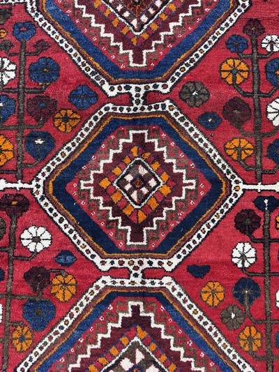 27051002e - Ghaschgai, Persien, Mitte 20.Jhd, Wolle aufWolle, ca. 250 x 160 cm, EHZ: 2 ...