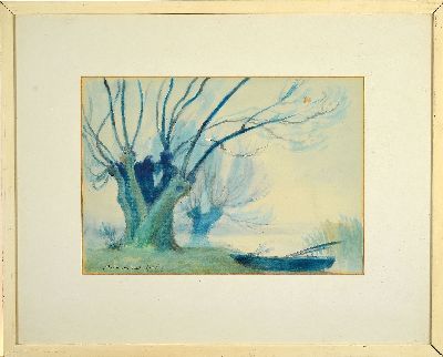 27051004l - Bruno Bielefeld, 1879 Blumenau-1973 Berlin-Steglitz, 2 Werke: Auenlandschaften mit ...