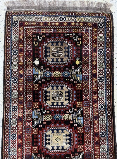 27051033a - Kordi´Dorfteppich´, Persien, datiert 1359(1940), Wolle auf Wolle, ca. 270 x 103 cm,EHZ: ...