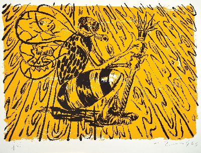 27051090a - Portfolio I, portfolio with four color screen prints by Penck, Mehner, Immendorff and ...