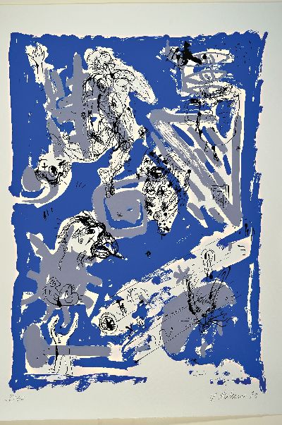 27051090k - Portfolio I, portfolio with four color screen prints by Penck, Mehner, Immendorff and ...