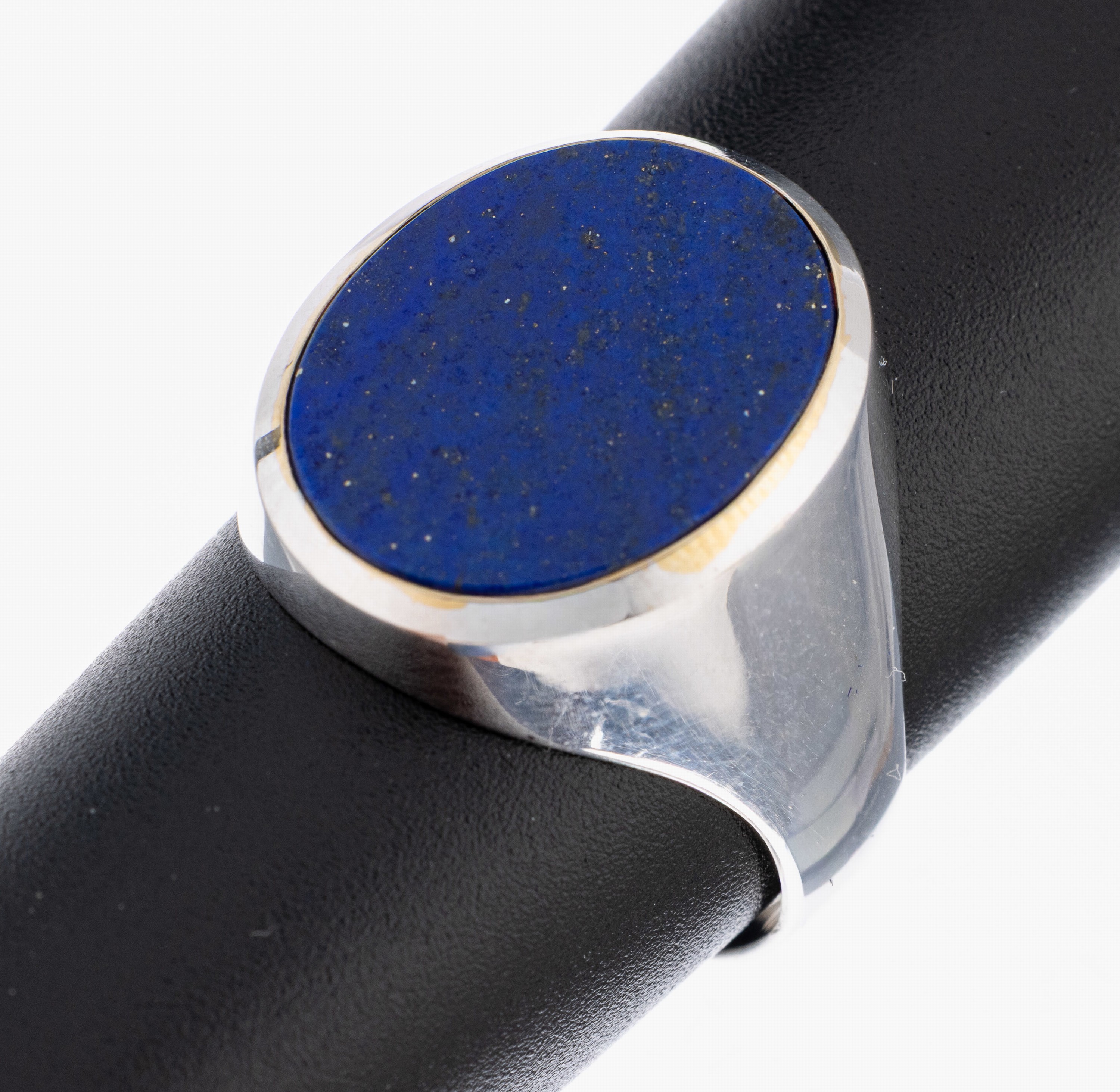 Image 27051114 - 14 kt Gold Lapislazuli-Siegelring, WG 585/000, ovale Lapislazuli-Platte, RW 63, ca. 7.3 ...