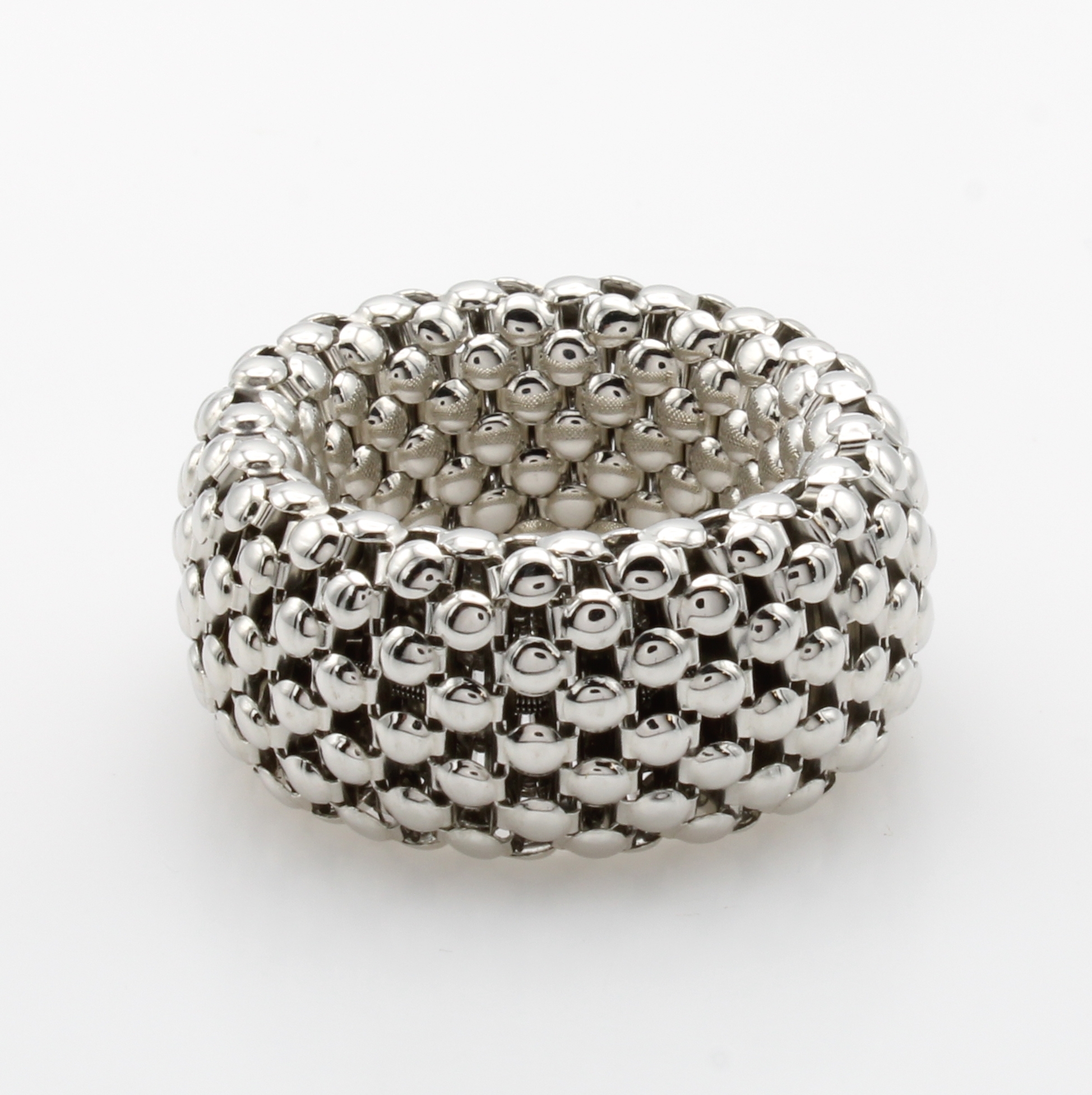 Image 27051160 - Elastischer Ring, WG 585/000, im Himbeer- muster, B. ca. 14 mm, RW ca. 58-60