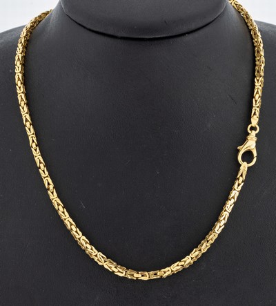 Image 14 kt Gold Königskette, GG 585/000, B. ca. 2.9 mm, L. ca. 89 cm, Karabinerschließe, ...