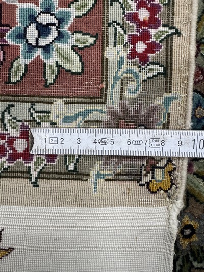 27051162h - Täbriz fein Persien, signiert´Shekari´, datiert 1371(1993), Korkwolle mit und auf ...