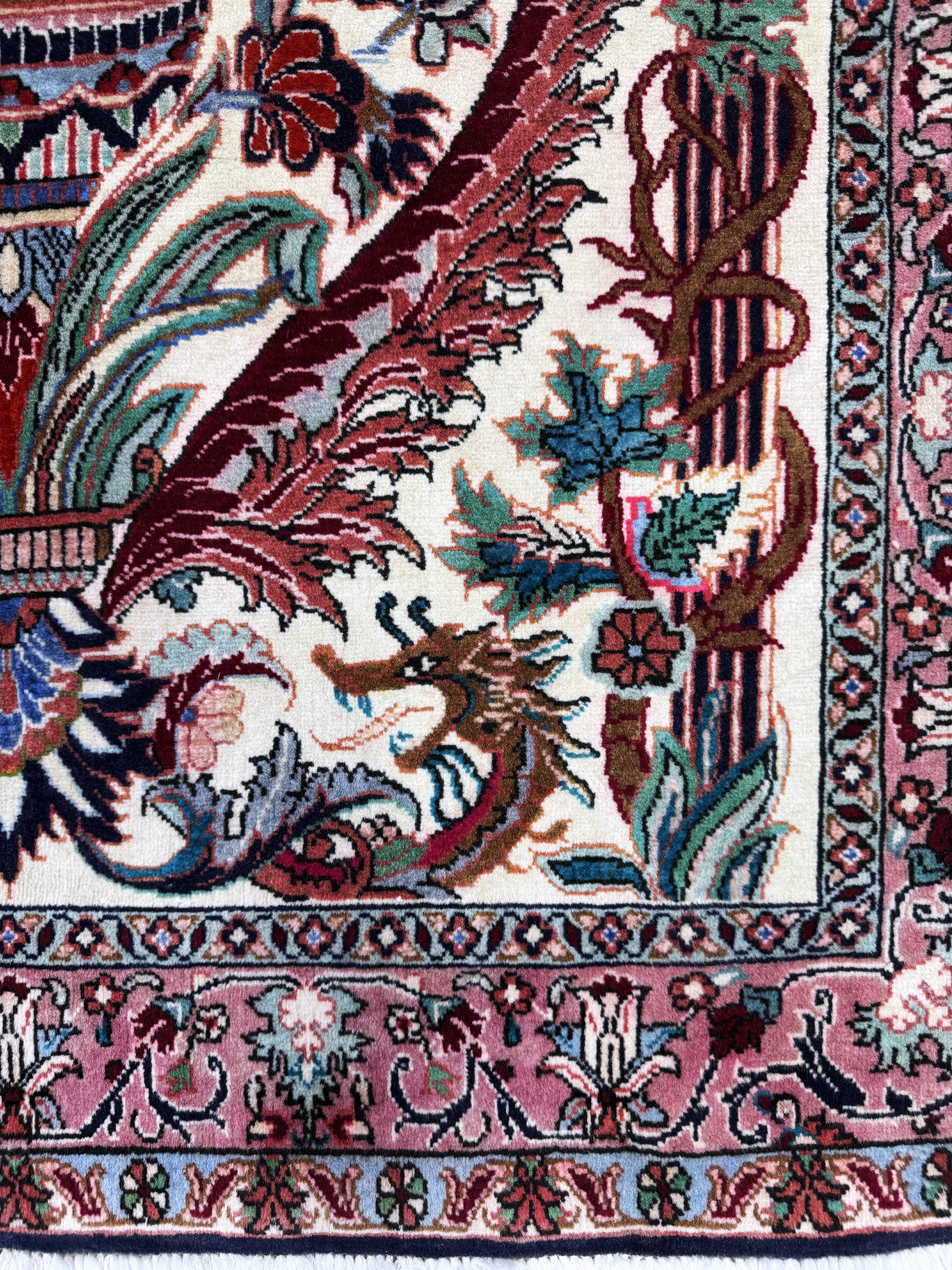 Detail c: Bidjar Kork, Persien, Ende 20.Jhd, Korkwolle auf Baumwolle, ca. 148 x 94 cm, EHZ:(nahezu neuwertig)