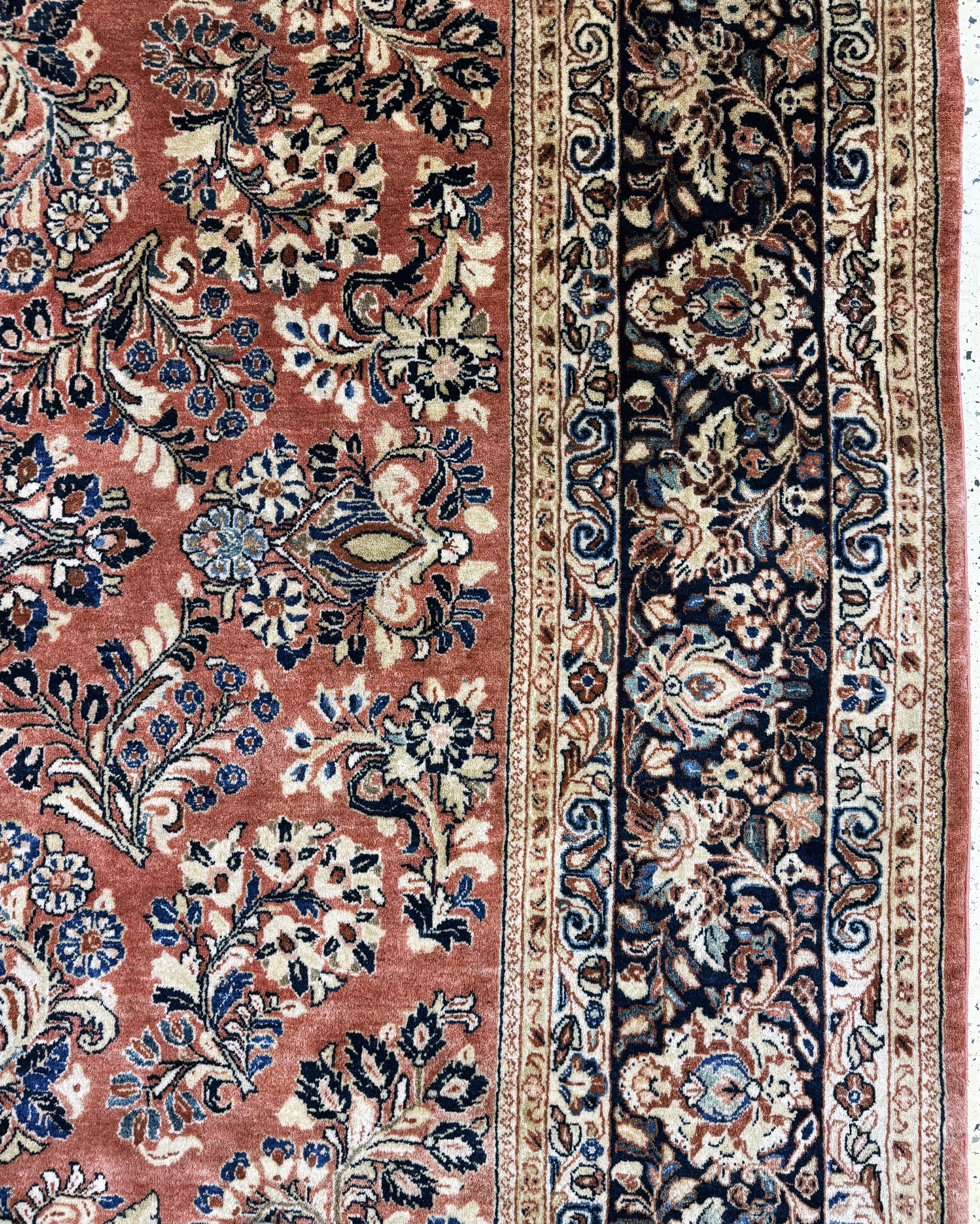 Detail f: Us Re-Import Sarogh antik,Persien,Anfang 20.Jhd,Korkwolle auf Baumwolle,ca. 400 x 306 cm.