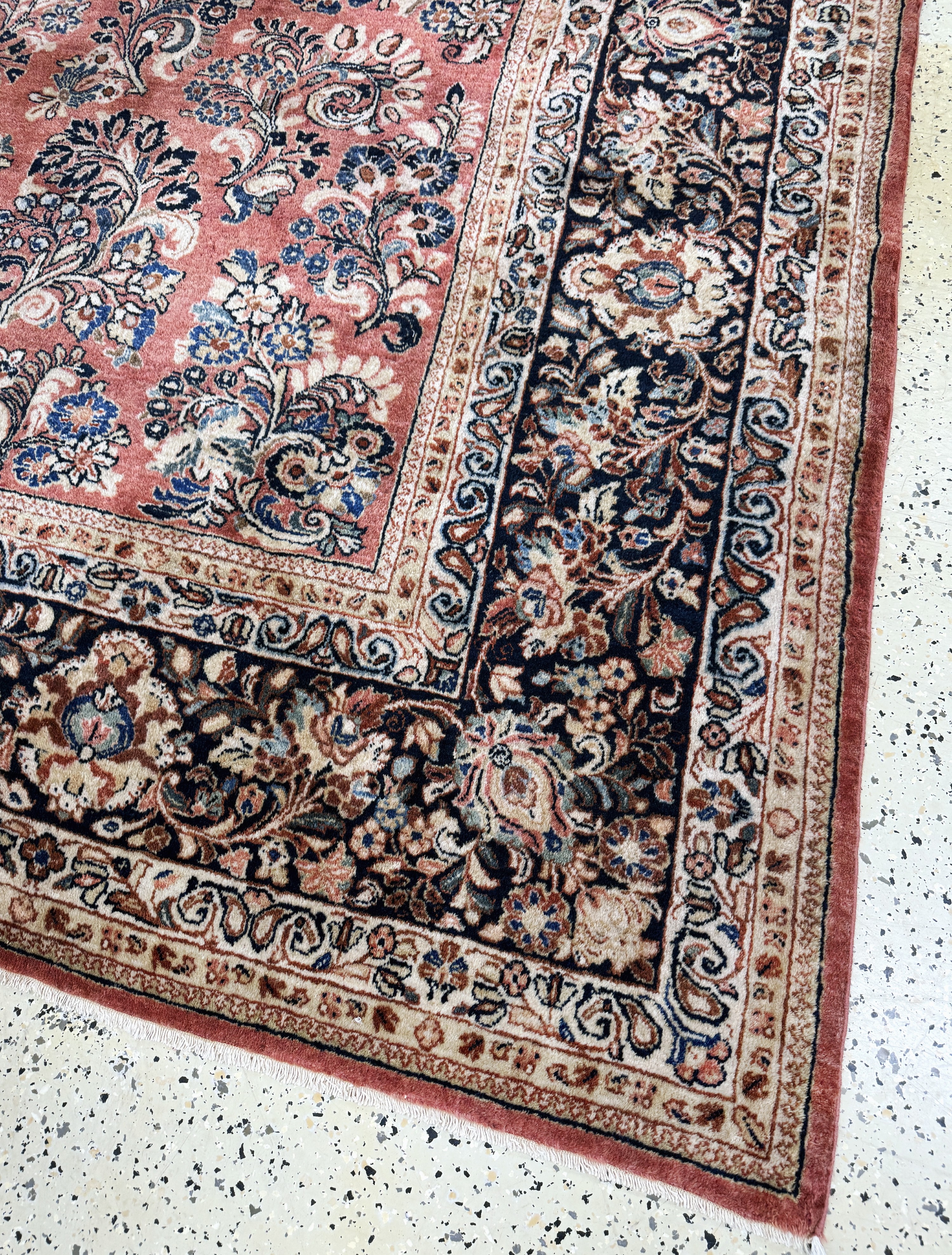 Detail i: Us Re-Import Sarogh antik,Persien,Anfang 20.Jhd,Korkwolle auf Baumwolle,ca. 400 x 306 cm.