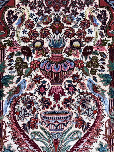 27051270b - Bidjar Kork, Persien, Ende 20.Jhd, Korkwolle auf Baumwolle, ca. 148 x 94 cm, ...