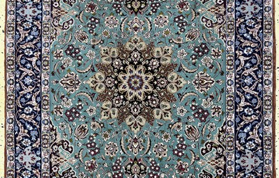 27051271b - Esfahan fein, Persien, Mitte 20.Jhd, Korkwolle auf Seide, ca. 174 x 115 cm, ca. 1,0Mio. ...