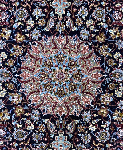 27051272d - Esfahan fein, Persien, Mitte 20.Jhd, Korkwolle mit und auf Seide, ca. 164 x 115 cm,EHZ: ...