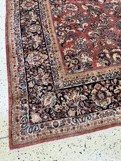 27051273c - Us Re-Import Sarogh antik, Persien, Anfang 20.Jhd, Korkwolle auf Baumwolle, ca. 400 x ...