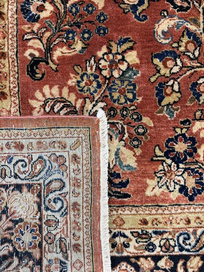 27051273k - Us Re-Import Sarogh antik, Persien, Anfang 20.Jhd, Korkwolle auf Baumwolle, ca. 400 x ...