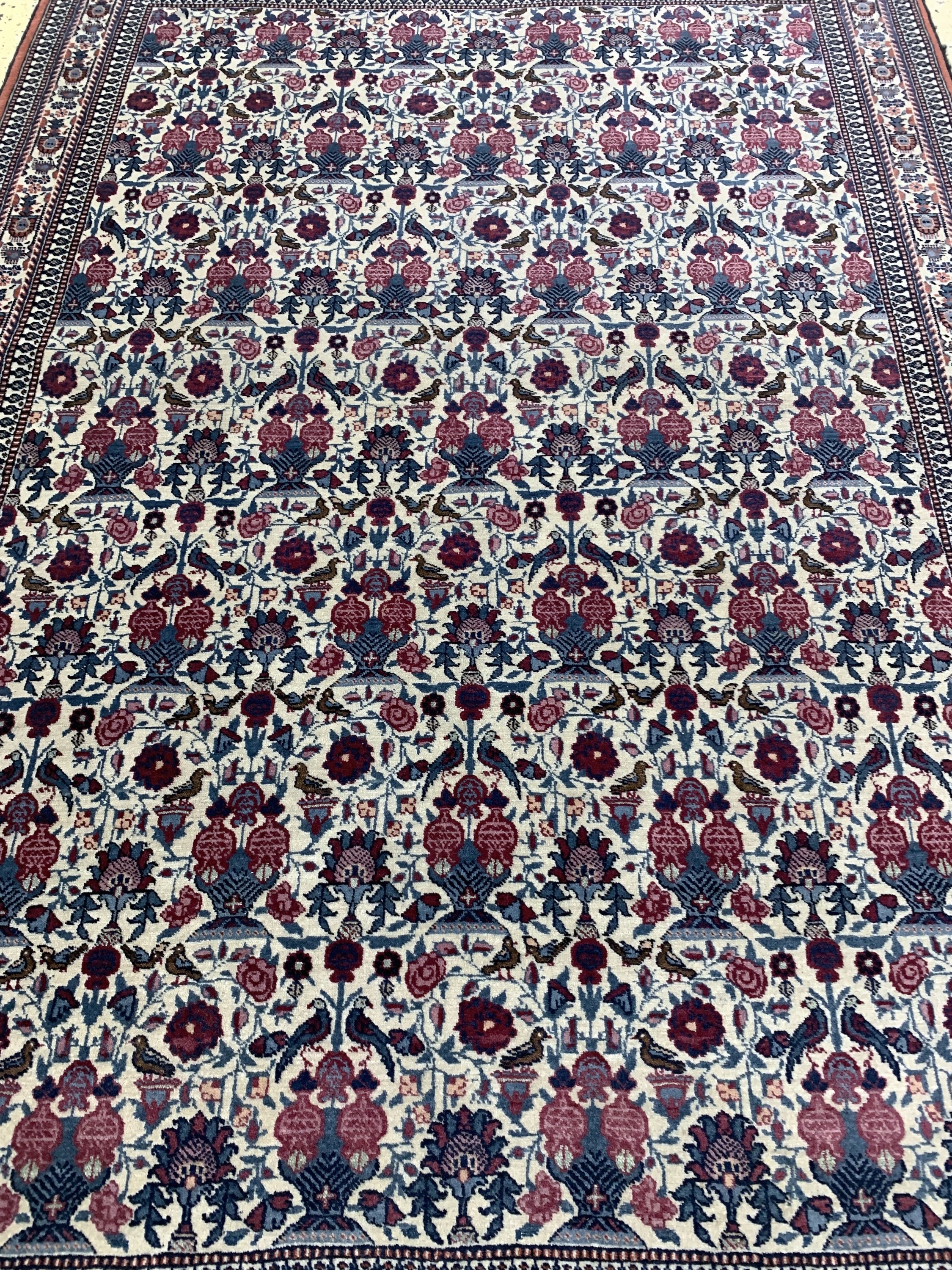 Detail d: Teheran"Zili-Sultani", Persien, Anfang 20.Jhd, Wolle auf Baumwolle, ca. 165 x 114 cm,EHZ: 2