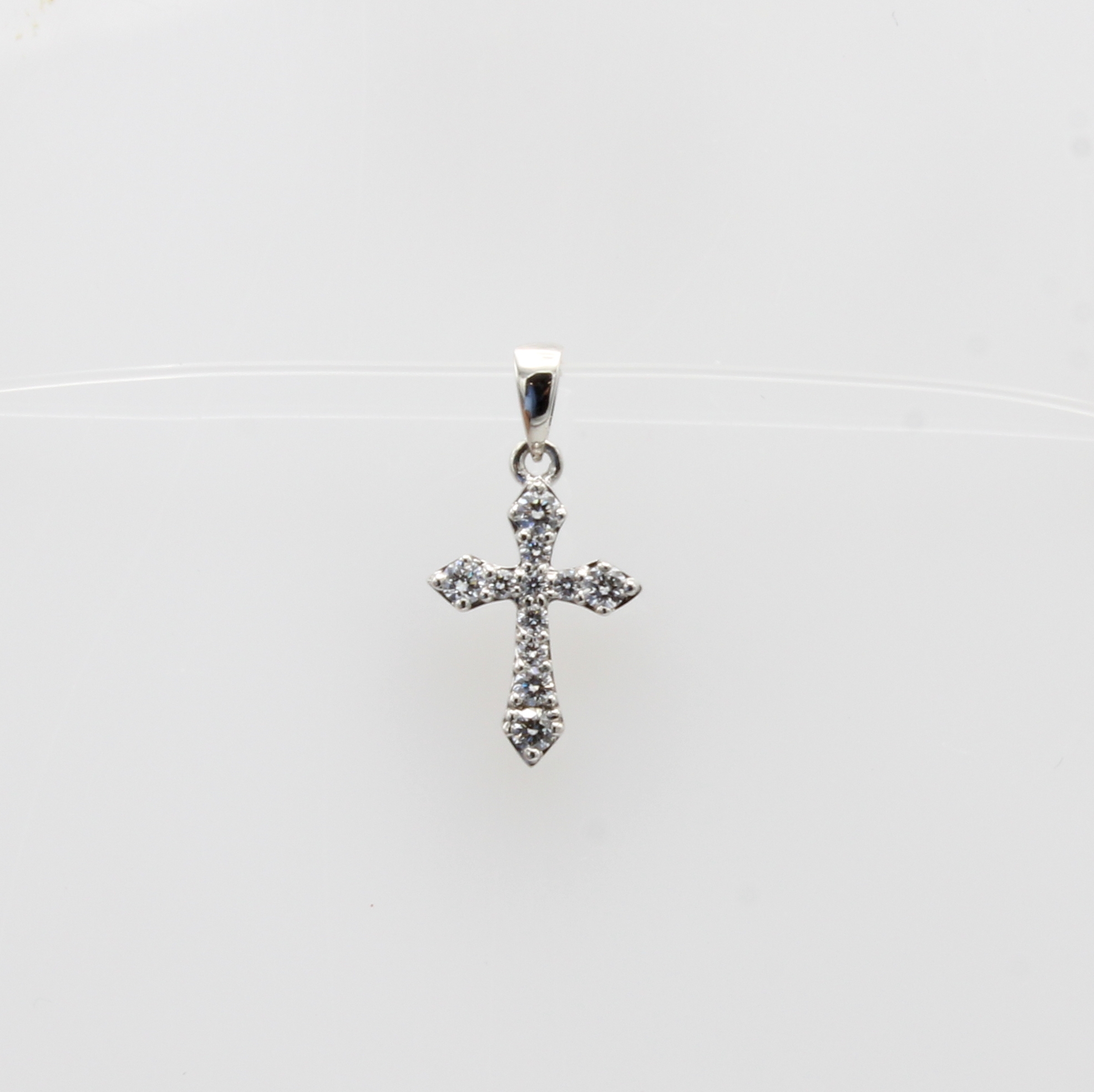 Image 27051483 - Kreuzanhänger mit Brillanten, WG 590/000, Brill. zus. ca. 0.12 ct Weiß/si ...