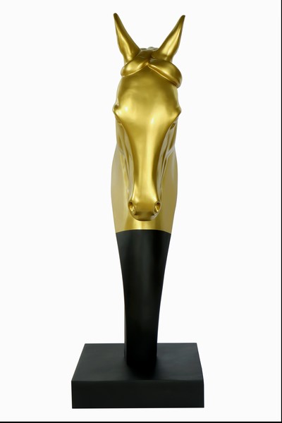 27051461b - Skulptur Pferdekopf, ´Pop-Art´, robustes und wetterbeständiges Fiberglasmaterial (GFK), ...