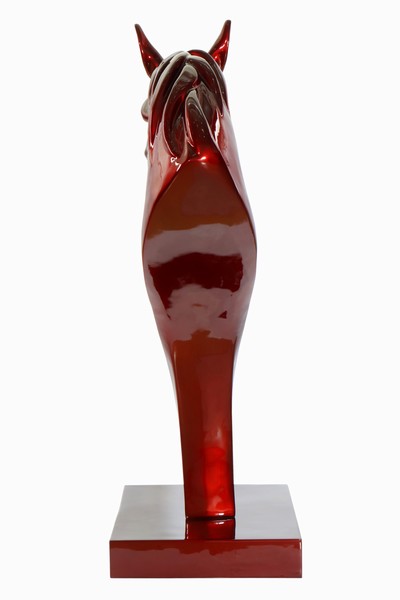 27051462c - Skulptur Pferdekopf, ´Pop-Art´, robustes und wetterbeständiges Fiberglasmaterial (GFK), ...