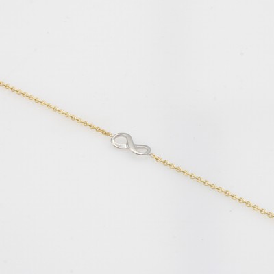 Image Armband ´Infinity´ mit Brillant, GG/WG 585/ 000, Brill. ca. 0.01 ct Weiß/si, Karabiner- ...