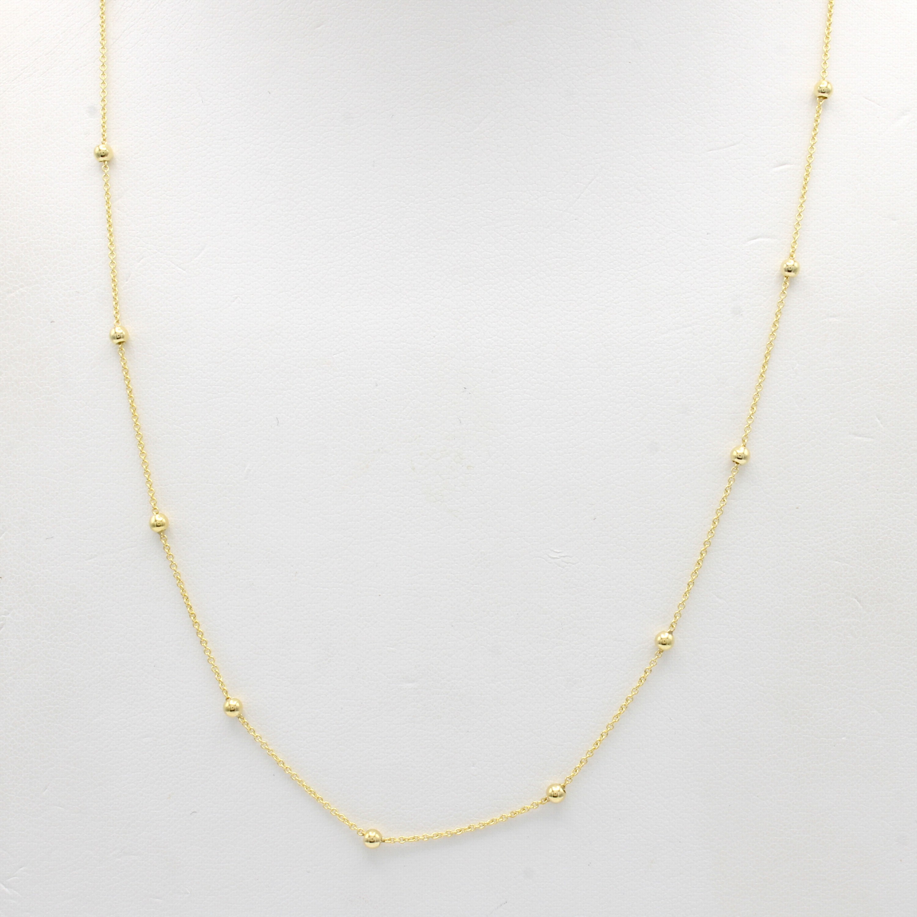 Image 27051561 - Rundankerkette mit Zwischenkugeln, GG 585/ 000, in L. ca. 42 und 45 cm tragbar