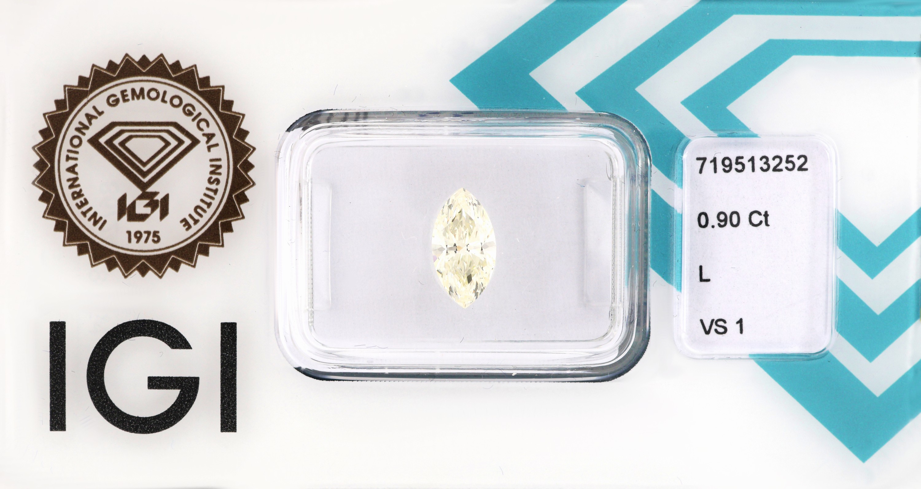 Image 27051569 - Lose Diamantnavette, 0.90 ct get. Weiß(L)/vs1,eingeschweißt, mit IGI-Expertise ...