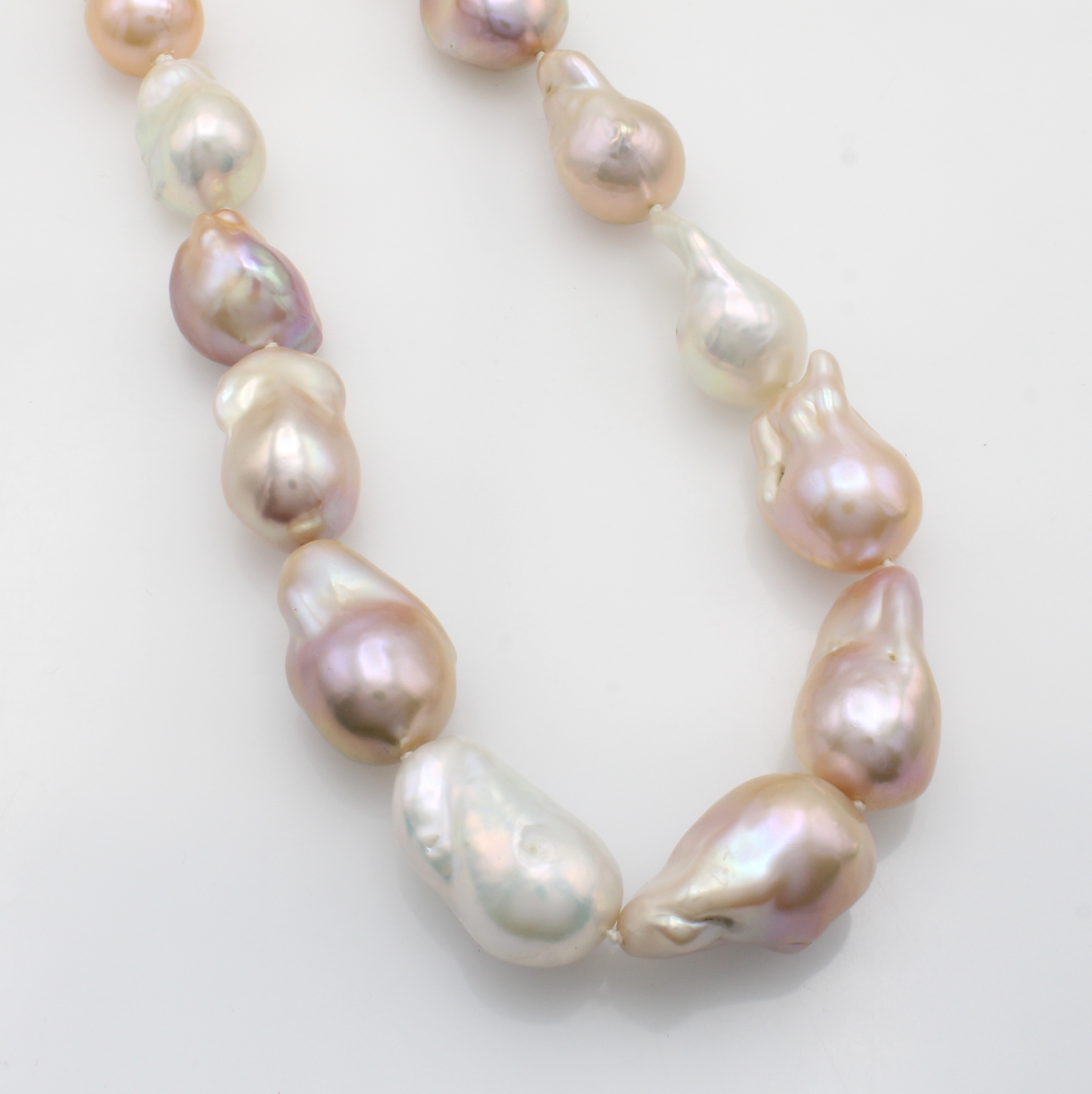 Image 27051576 - Monsterperlenkette, Magnetschließe Silber, barocke Süßwasserperlen von weißem - ...