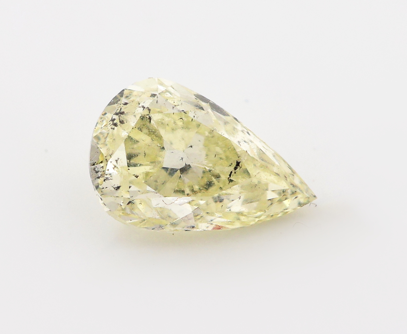 Image 27051585 - Loser Diamanttropfen, 1.00 ct Natural Fancy Light Brownish Greenish Yellow, 7.89 x 5.06 x ...