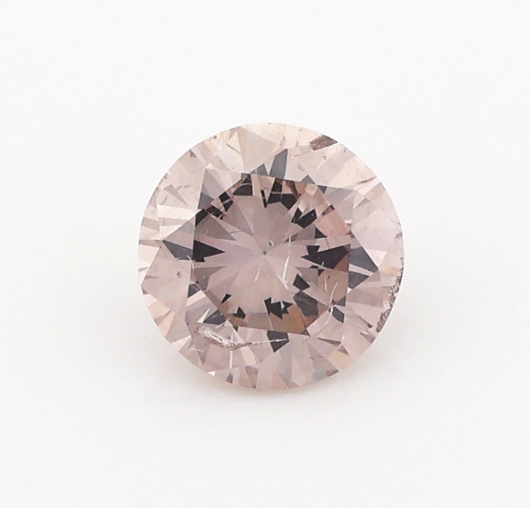 Image 27051590 - Loser Brillant, 0.45 ct Natural Light Pinkish Brown, 4.96 - 5.01 x 3.02 mm, GIA-Expertise ...