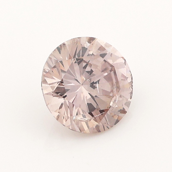 Detail a: Loser Brillant, 0.45 ct Natural Light Pinkish Brown, 4.96 - 5.01 x 3.02 mm, GIA-Expertise