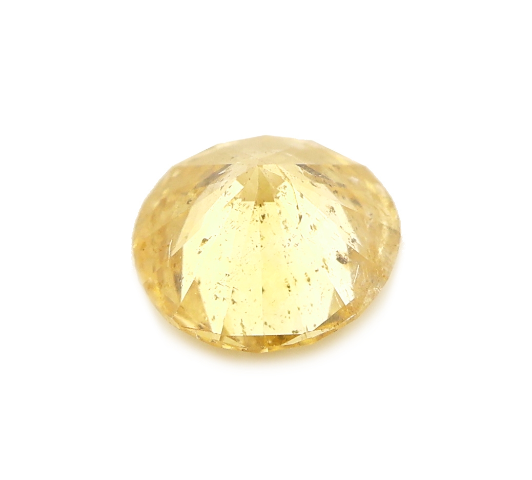 Detail a: Loser Brillant, 0.32 ct Natural Fancy Orangy Yellow, 4.35 - 4.43 x 2.66 mm, GIA-Expertise