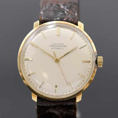 27051551a - JUNGHANS 14k yellow gold chronometer wristwatch with calibre 83/S, Germany around 1965, ...