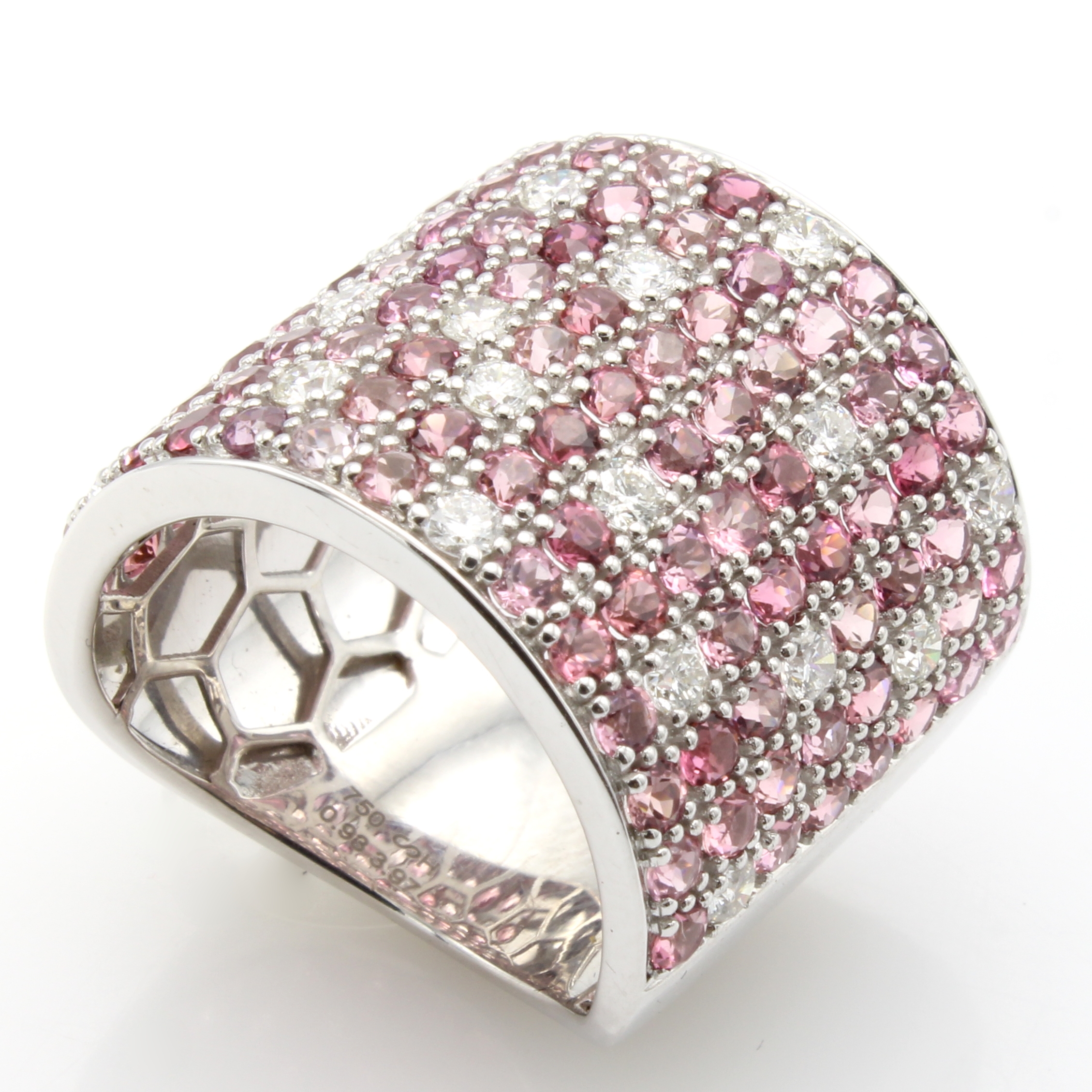 Image 27051605 - Ring mit Turmalinen und Brillanten, WG 750/ 000, 20 Brill. zus. ca. 0.93 ct feines ...