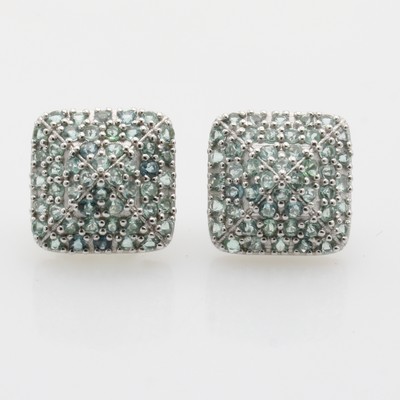 27051642a - Paar Ohrstecker mit Turmalinen, WG 750/000, 96 Turmaline zus. ca. 1.18 ct, l. ...