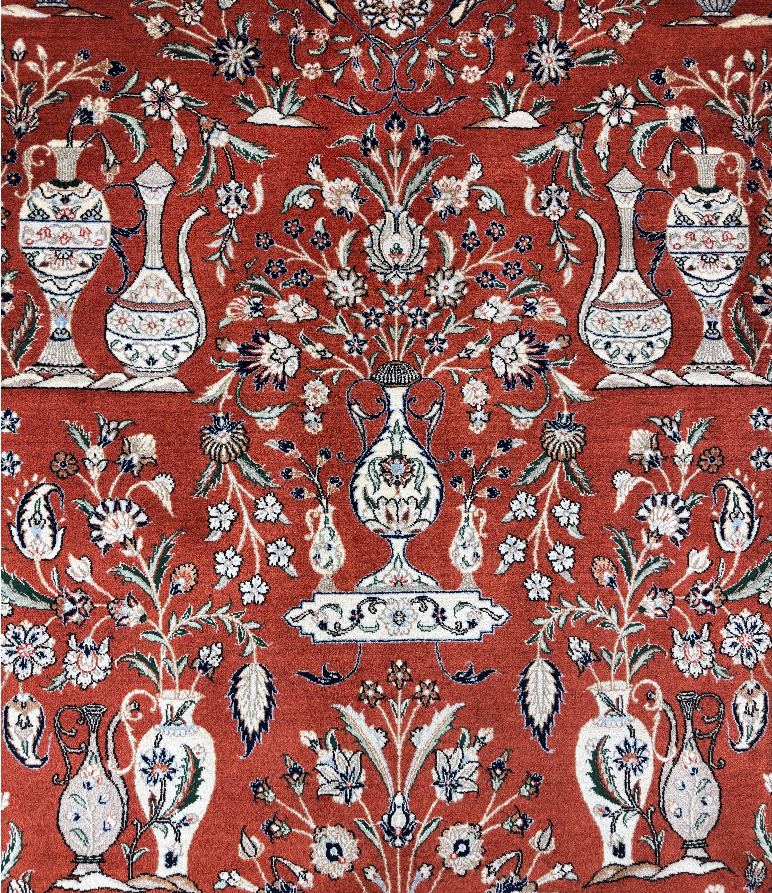 Detail d: Sarogh Kork fein, Persien, Ende 20.Jhd, Korkwolle auf Baumwolle, ca. 327 x 226 cm, EHZ:(nahezu neuwertig)