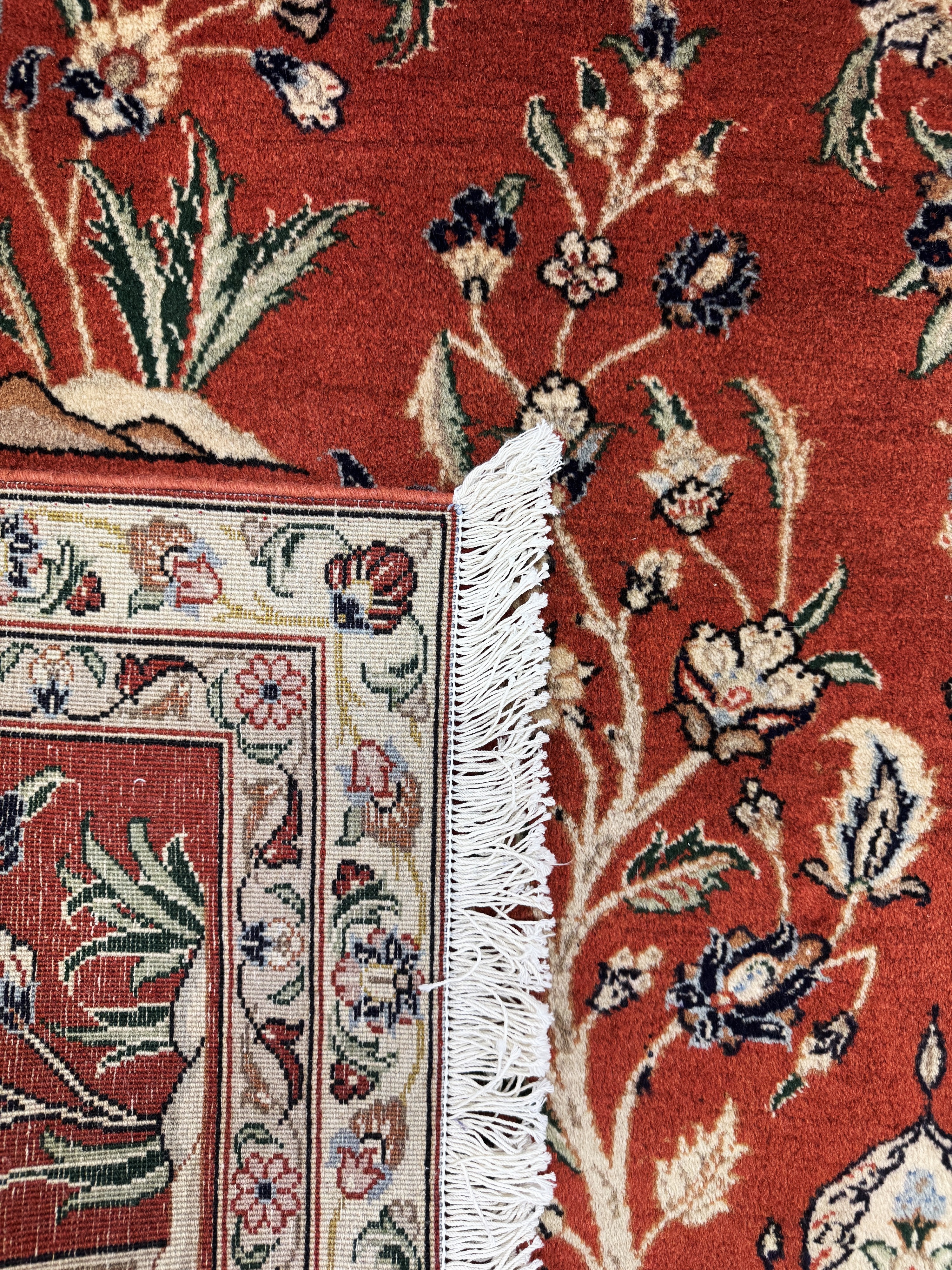 Detail i: Sarogh Kork fein, Persien, Ende 20.Jhd, Korkwolle auf Baumwolle, ca. 327 x 226 cm, EHZ:(nahezu neuwertig)