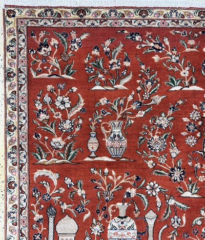 27051849e - Sarogh Kork fein, Persien, Ende 20.Jhd, Korkwolle auf Baumwolle, ca. 327 x 226 cm, ...