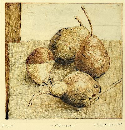 27051887a - Werner Brand, 5 Werke:, Pastell, Bleistiftzeichnung,, zwei Radierungen, alle ...