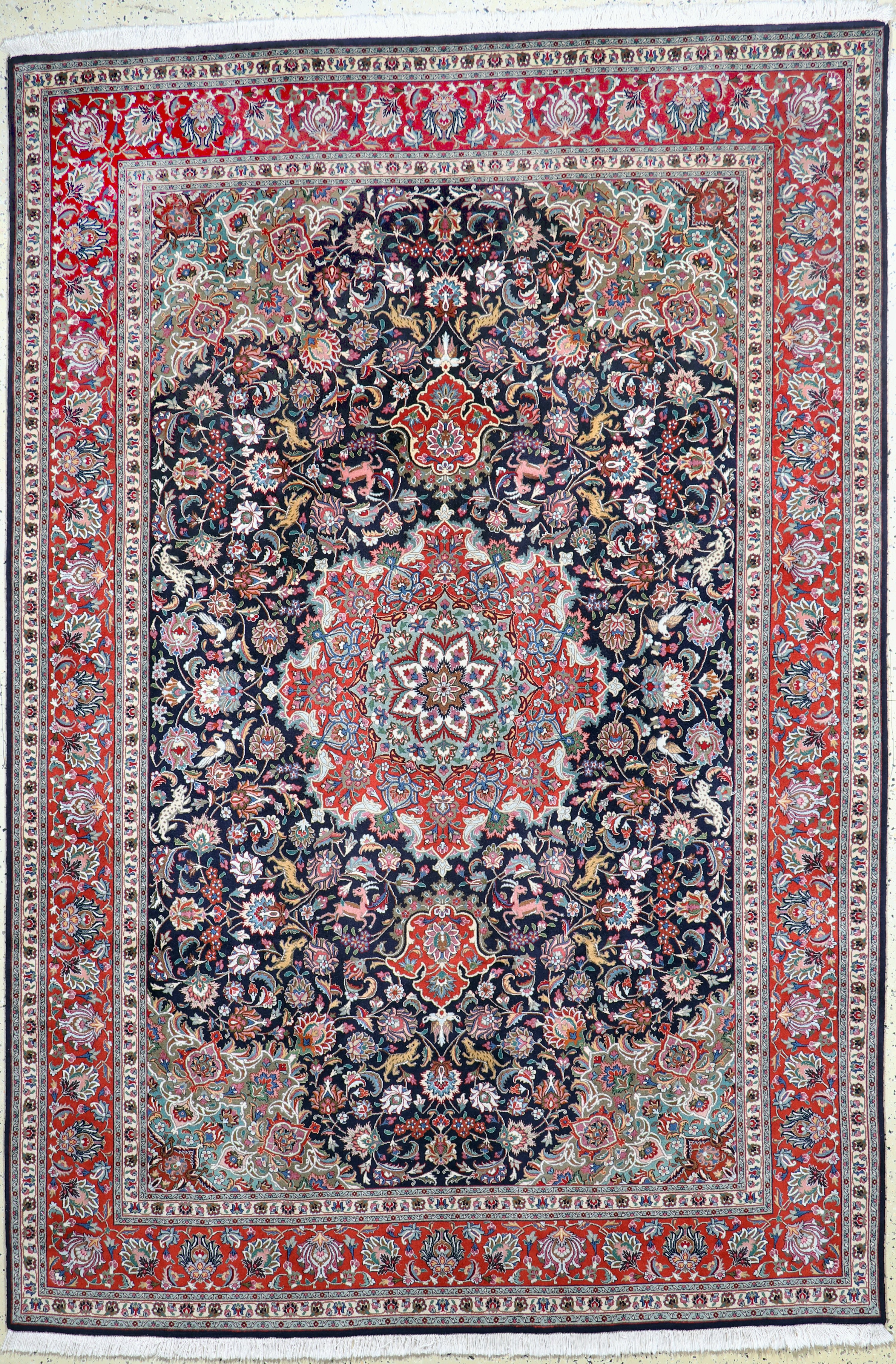 Image 27052047 - Täbriz fein, Persien, Neu, Korkwolle mit Seide, ca. 302 x 206 cm, ca. 500.000 Kn/qm ...